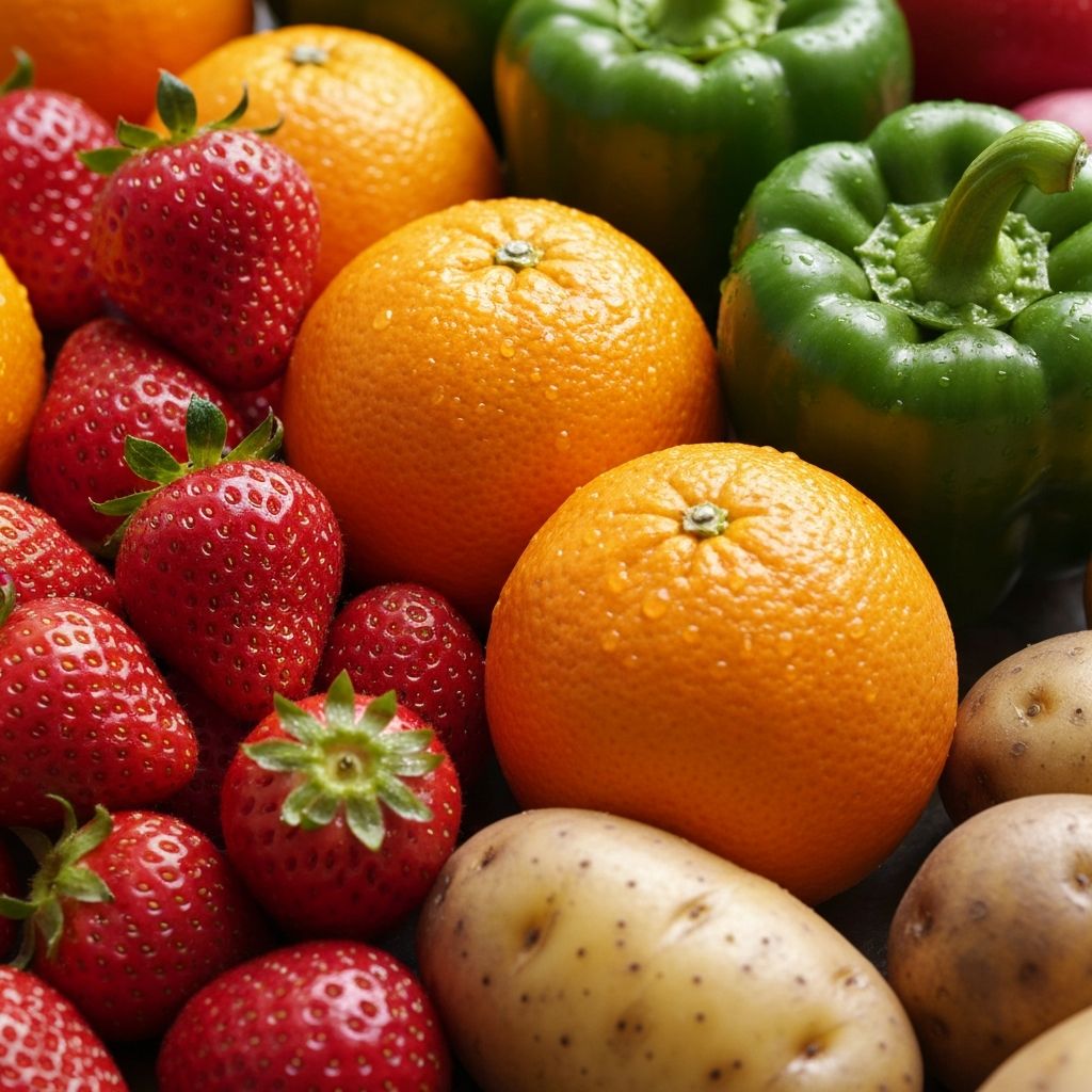 Close-up of fresh organic produce